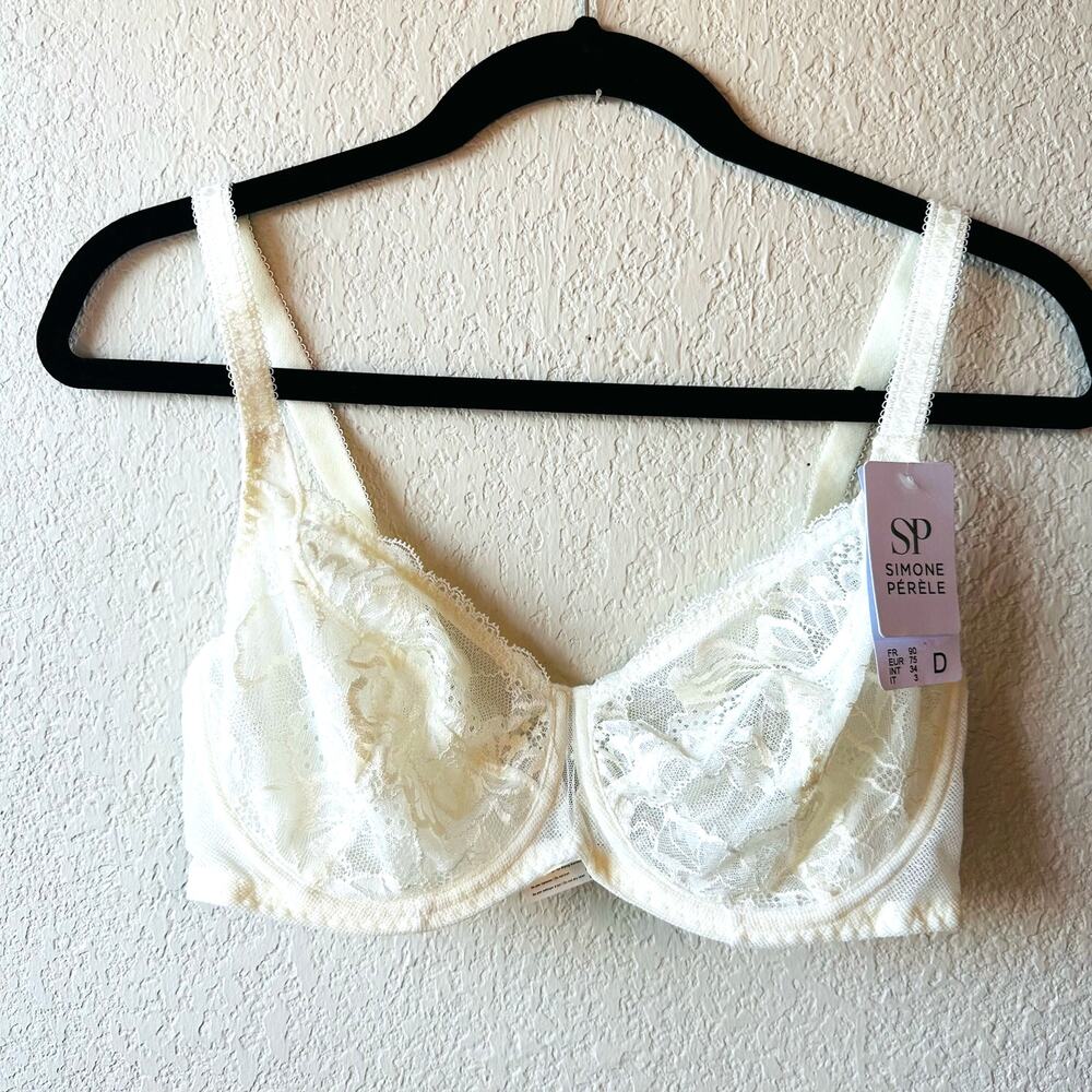 Simone Perele White Lace Bra  D